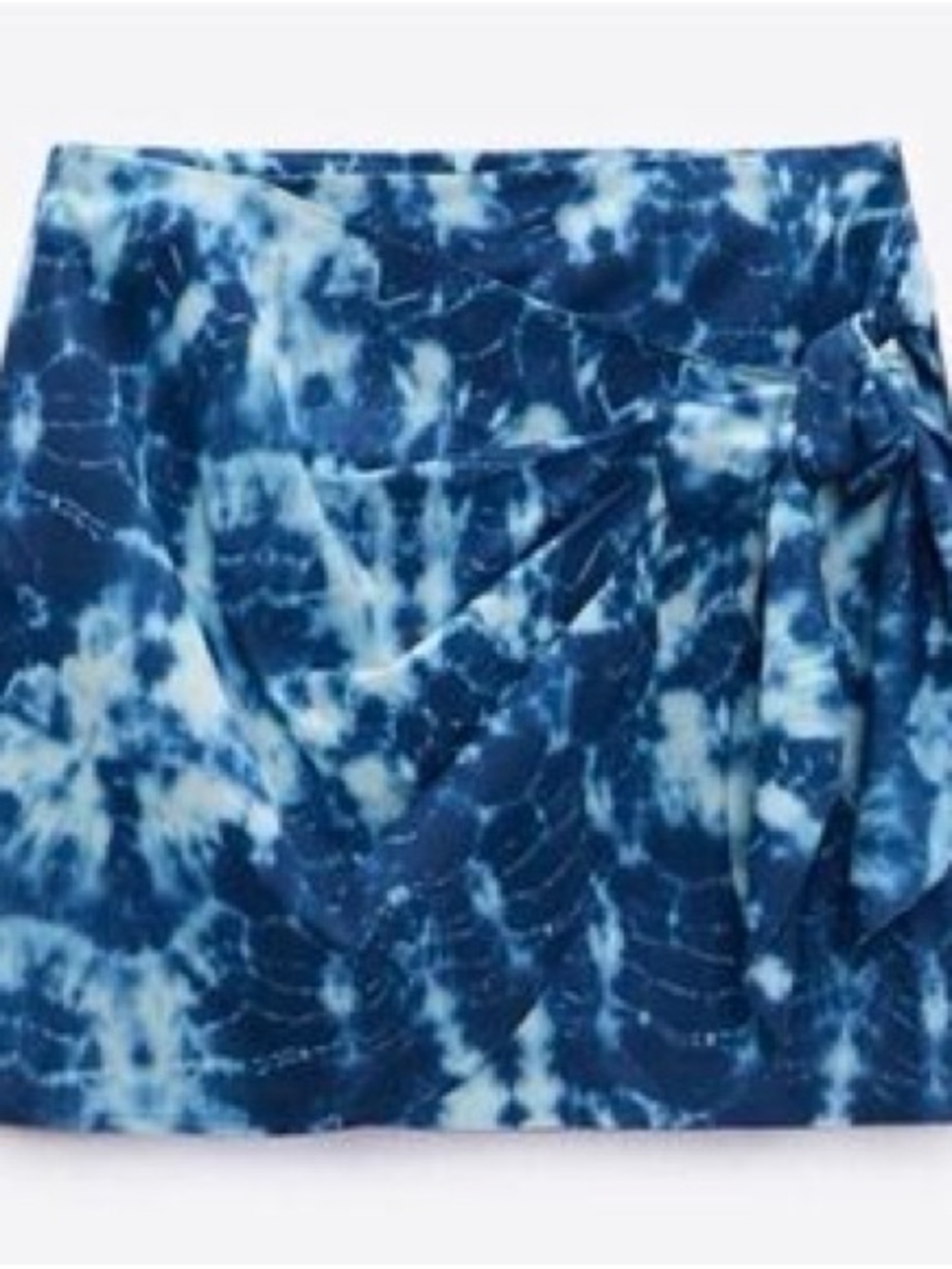 Zara Blue Tie-Dye Mini Skirt